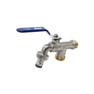 Grifo Lavadora Doble 1/2 3/4 Mt